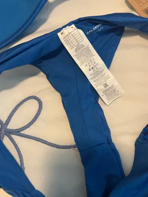 Caldezonia blue sparkly glitter bikini top & bottom thumbnail 5