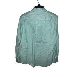 Everlane Womens Cotton Oversized Shirt 2‎ Mint Green White Pinstripe Button Down thumbnail 2