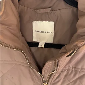 Thread & Supply Quilted Brown Sleeveless Vest thumbnail 7