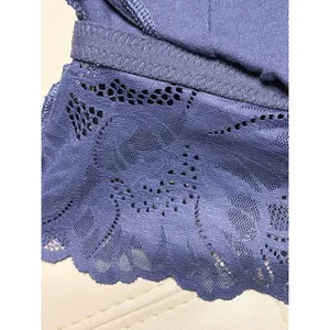 Aerie Navy Lace Cross Back Cut-out Bralette size XL NWOT thumbnail 6