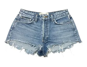 Reformation Button Fly Cut Off Jean Denim Shorts Size 27 thumbnail 1