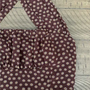 These Three Boutique Elegant Brown Polka Dot Halter Top thumbnail 2