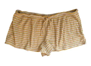Old Navy Vintage Y2K Yellow Striped Knit Pajama Shorts Medium beach resortwear thumbnail 1