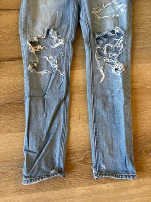 American Eagle Distressed Light Blue Jeans thumbnail 2