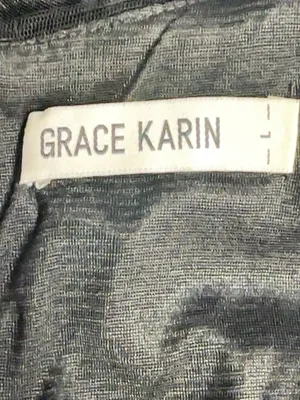 GRACE KARIN Black Sequin Fit & Flare Cocktail Dress Size L thumbnail 8