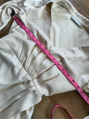 Abercrombie & Fitch Cream Wrap-Style Mini Dress Size XXS thumbnail 5