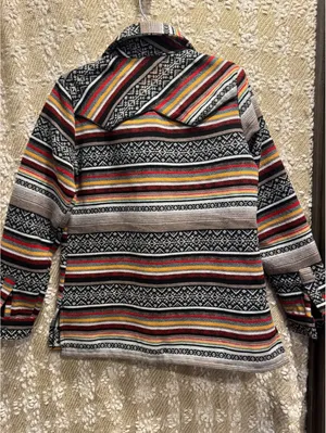 Cruel Girl Cruel Denim Women's Serape Stripe Western Aztec Quilted-Lined Jacket/Coat Size S thumbnail 7