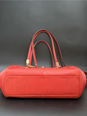 COACH 25169 Madison Madeline Orange Pebbled Leather East/West Satchel Crossbody thumbnail 4