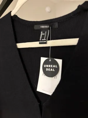 Forever 21 black sweater knit crop top vest thumbnail 3