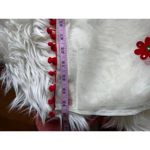 Delicate Floral Embroidered Shawl with Pom-Pom Trim thumbnail 6