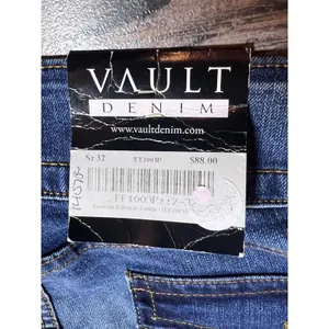 NWT Emerson Edwards Flare Boot Cut Jeans Dark Wash Size 32 Mid Rise Raw‎ Hem thumbnail 12