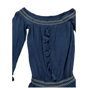 Lilly Pulitzer Joelle Off Shoulder True Navy‎ Blue Mini Dress size XXS thumbnail 8