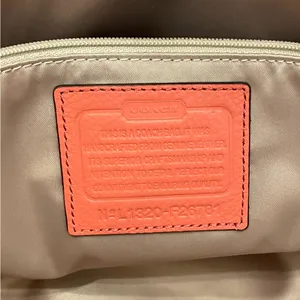 Coach Taylor Marin Satchel in Coral with Silvertone Hardware thumbnail 9