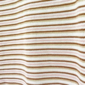 NWT Roolee Sweater Dress Small Cream Pink Brown Striped Knit Midi Long Sleeve thumbnail 10