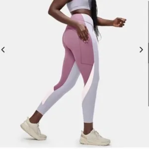 OUTDOOR VOICES Purple Colorblock Leggings Size XL thumbnail 6