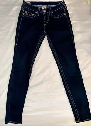 Authentic True Religion - Joey Y2K Dark Wash Jeans Size 27 – Iconic Horseshoe Stitch thumbnail 1