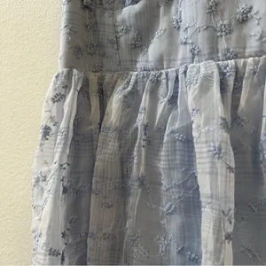 Lulu’s Vineyard Visit Blue Embroidered Tie-Strap Tiered Midi Dress Light Blue L thumbnail 9