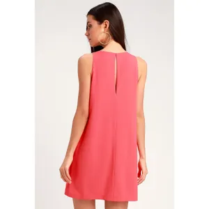 Lulu's Women's Size‎ Medium Pink Coral Near Or Bar Shift Dress thumbnail 4