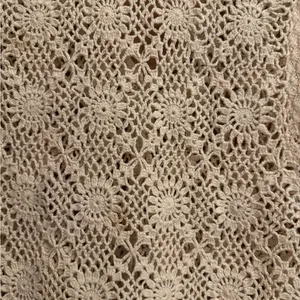 Vintage Chazzz Charles Ghailian Large Open Knit Crochet Button Front Vest Boho thumbnail 6