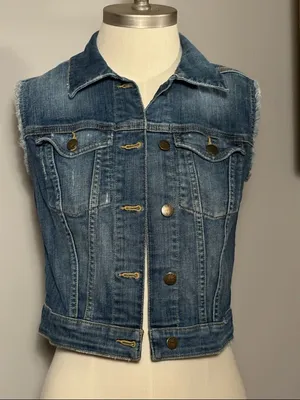 Guess XS Denim Jean Vest thumbnail 1