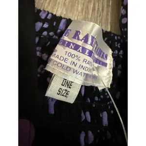 Eagle Ray Traders Ofsa Purple Rayon Romper Batik India Size XL thumbnail 4