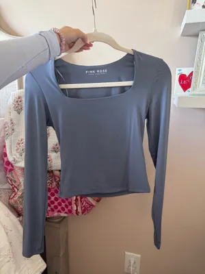 Long Sleeve Blue Top thumbnail 1