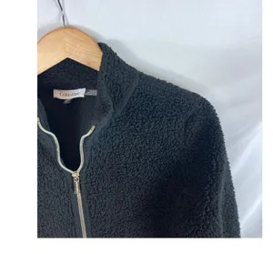 Calvin Klein Fuzzy Zip Up Sweater Jacket Size Small thumbnail 5