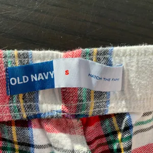 Old Navy Flannel Jogger White Tartan‎ Plaid Pajama Pants Small Match the Fam thumbnail 5