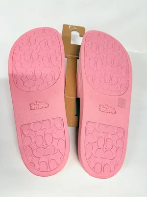 New Coach women Udele Sport Slide Signature Canvas CAR28 Powder Pink US 11 thumbnail 3