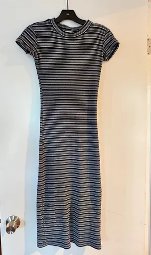 ZARA Striped Fitted Dress thumbnail 2