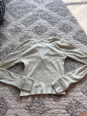 SKIMS Henley Long Sleeve Top Oat thumbnail 4