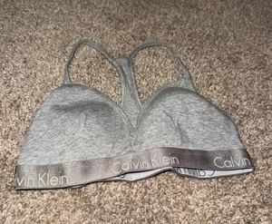 Calvin Klein Grey Bralette Racerback thumbnail 1