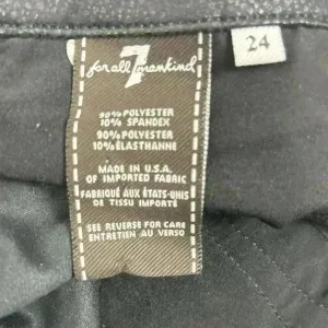 7 For All Mankind Women's Skinny‎ Jeans Size 24 Black Coated thumbnail 14