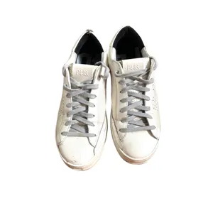 P448 John Pearl Silver Glitter Leather Low Top Sneakers Size 38 / US 7.5 thumbnail 3