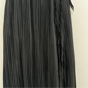 Lulus Black Strapless Lace Corset Pleated Maxi Dress thumbnail 4