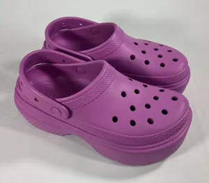 Crocs Stomp Clog Women's 10 Mens 8‎ Orchid Purple Platform Sandals Chunky NEW thumbnail 1