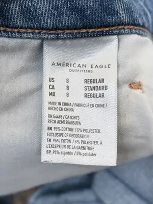 American Eagle Women's 8 Distressed High Rise Mom Jean thumbnail 11