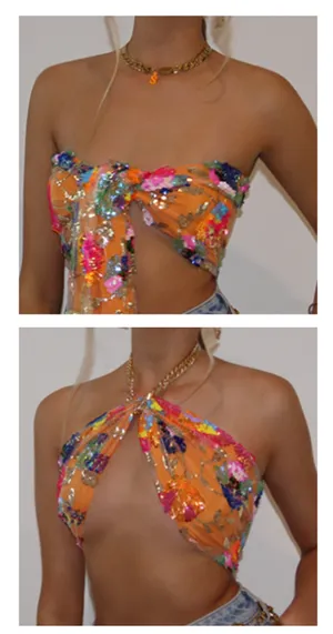 Sequin White Top Multiple thumbnail 7