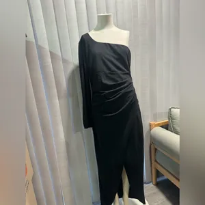 ZESICA one shoulder long sleeve ruched dress ✨ thumbnail 12