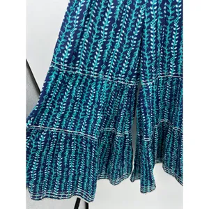 Boho Wid Leg Palooza Pants Size L Floral Gypsy Hippie Festival‎ thumbnail 4