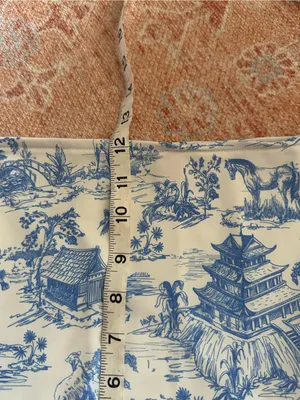 Edikted delft print strapless top and low rise skirt SET Small horse Japan Y2K thumbnail 7