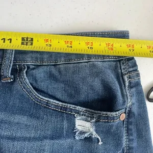Judy Blue High Waisted Straight Fit Distressed Fray Hem Jeans 15/32 Plus EUC 021 thumbnail 7