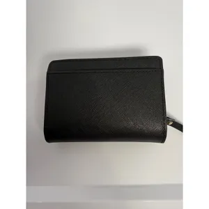 Kate Spade Quiet‎ Luxury Black Saffiano Leather Compact Wallet thumbnail 2