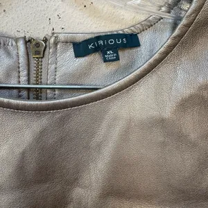 Kirious Faux Leather Crop Tank Top XL thumbnail 4