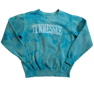 Pressbox Vintage University Of Tennessee Sweatshirt Cotton Small Turquoise Blue Tie Dye thumbnail 1