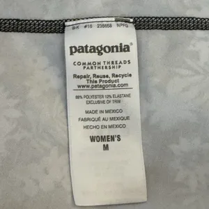Patagonia Womens‎ Floral Athletic Dress Medium Gray Black White Neutral Outdoor thumbnail 6