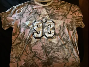 Streetwear Society Pink & Gray Camo Graphic Tee thumbnail 1
