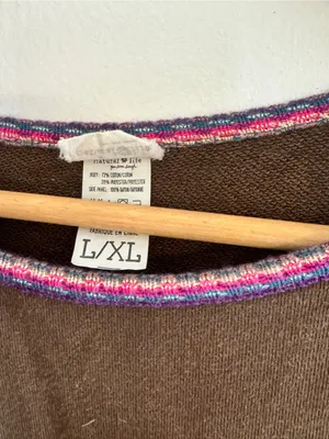 NATURAL LIFE Olive Green Knit Trim Sweatshirt with Colorful Trim thumbnail 2