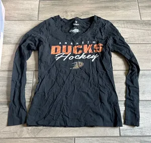 NHL Anaheim Ducks Black Long Sleeve Women's Hockey Tee thumbnail 1