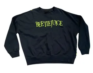 Beetlejuice Lime Green and Black Sweatshirt Size L thumbnail 1